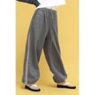 Piped Windbreaker Jogger Pants Gray - One Size
