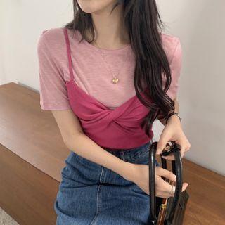 Short-sleeve Tee / Knit Camisole