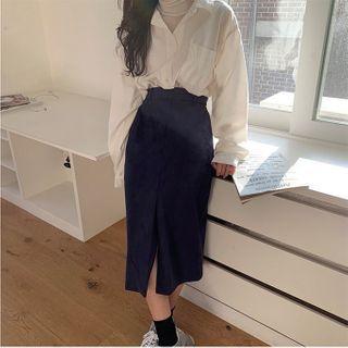 Corduroy Shirt / Midi Skirt