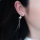 925 Sterling Silver Butterfly Fringed Earring 1 Pair - 925 Silver - Earrings - One Size