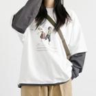 Mock Two Piece Cartoon Print Long Sleeve Top