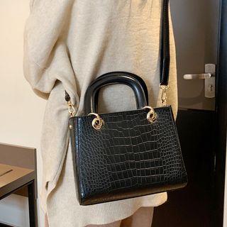 Croc Print Carryall Bag