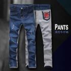 Jersey Panel Slim-fit Jeans