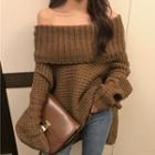 Off-shoulder Oversize Sweater