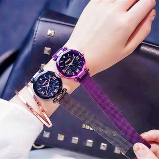 Set: Milanese Strap Watch + Bangle