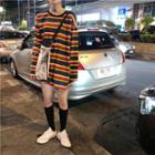 Long-sleeve Striped T-shirt Rainbow - One Size