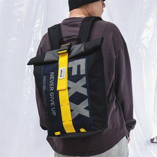Lettering Flap Lightweight Backpack