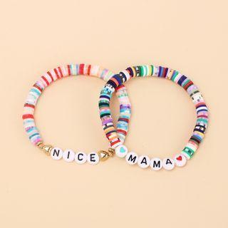 Color Block Letter Bracelet