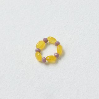 Bold Bead Ring Yellow - One Size