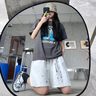 Splatter Print Wide Leg Shorts