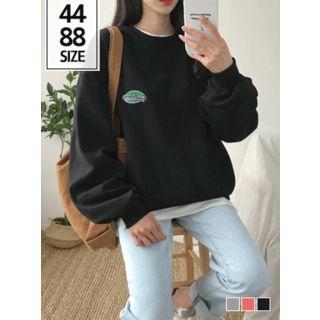 Letter-embroidered Cotton Sweatshirt