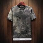 Mock Two Piece Camo Short-sleeve T-shirt
