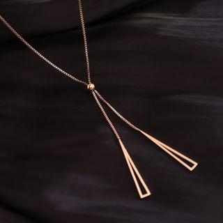Geometric Self-adjusting Necklace Gold - One Size
