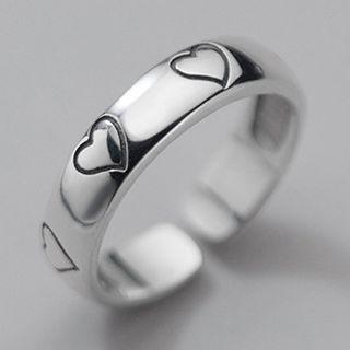Heart Sterling Silver Ring S925 Silver Ring - One Size