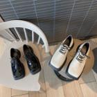 Square-toe Platform Oxford Shoes