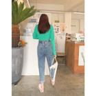Plus Size Washed Baggy Jeans