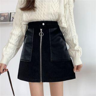 Plain Zip Skirt
