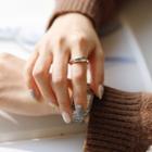 Plain Chunky Ring Silver - One Size