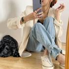 High-waist Drawstring Jogger Jeans
