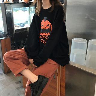 Pumpkin Print Sweatshirt