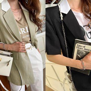Two-tone Longline Blazer