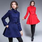 Double-breast A-line Coat