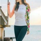 Set: Long-sleeve Floral Rash Guard + Pants