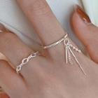Alloy Ring 1 Pc - Alloy Ring - White Gold - One Size