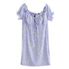 Floral Short-sleeve Mini Dress