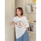Dog-printed Loose-fit T-shirt