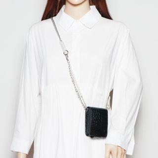 Faux Leather Crossbody Bag Black - One Size Black - One Size