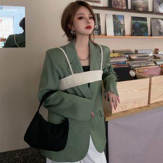 Plain Blazer / Cropped Camisole Top