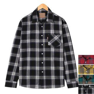 Pocket-front Boxy-fit Plaid Shirt