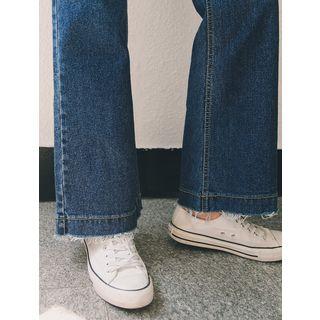 Plus Size Washed Boot-cut Jeans