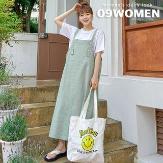 Plus Size Linen Long Jumper Dress