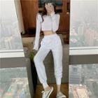 Long-sleeve Crop Top / Sweatpants