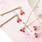 Cherry Earring / Necklace / Hair Pin / Clip-on Earring