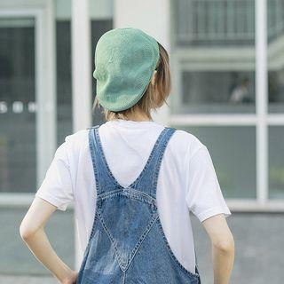 Carrot Embroidered Beret Cap