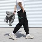 Contrast Strap Cargo Harem Pants