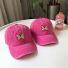 Embroidered Baseball Cap Rose Pink - One Size