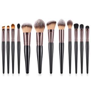 Set Of 12: Makeup Brush Set Of 12 - T-12056 - As Shown In Figure - One Size