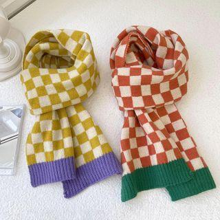 Chessboard Plaid Scarf