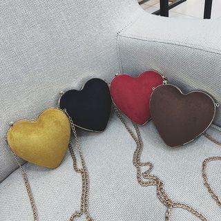 Faux Leather Heart Crossbody Bag