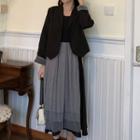 Sleeveless Midi A-line Dress / Blazer