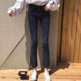 Slit Side Boot Cut Jeans