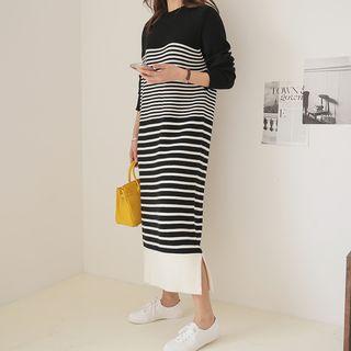Striped Long Knit Dress