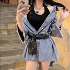 Denim Loose-fit Dress As Figure - One Size