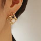 Shell Alloy Earring 1 Pr - Gold - One Size