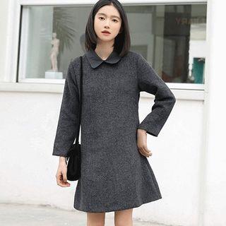 Peter Pan Collar Long Sleeve A-line Dress