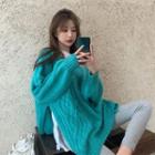 Slit Cable Knit Sweater / T-shirt / Leggings